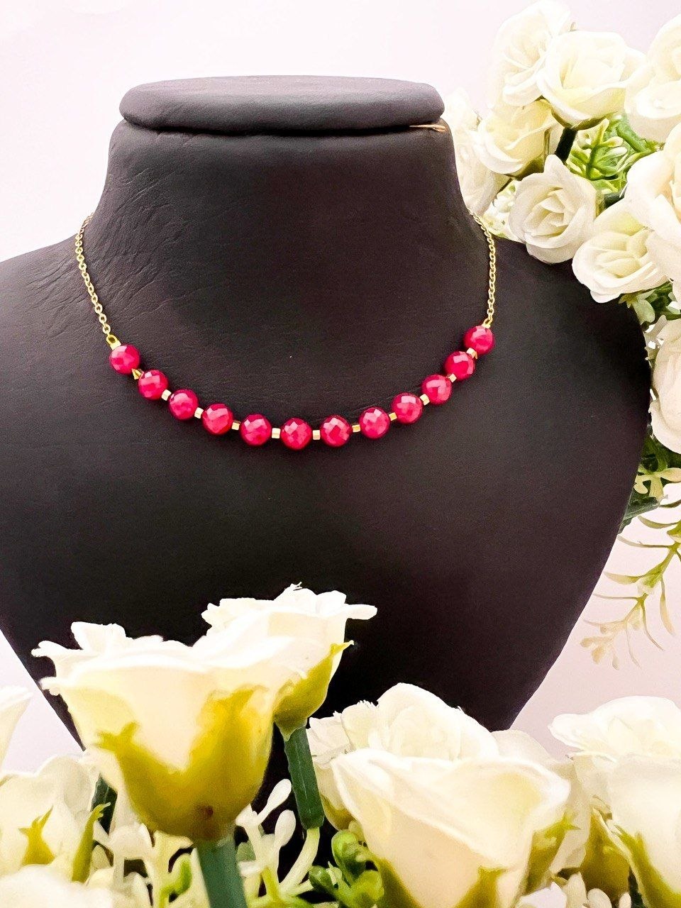 گردنبند عقیق دانه اناری